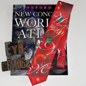 🆕🎄Vintage 1994 ORIGINAL RALPH MARLIN Men’s “Christmas Around the World🌎” Tie